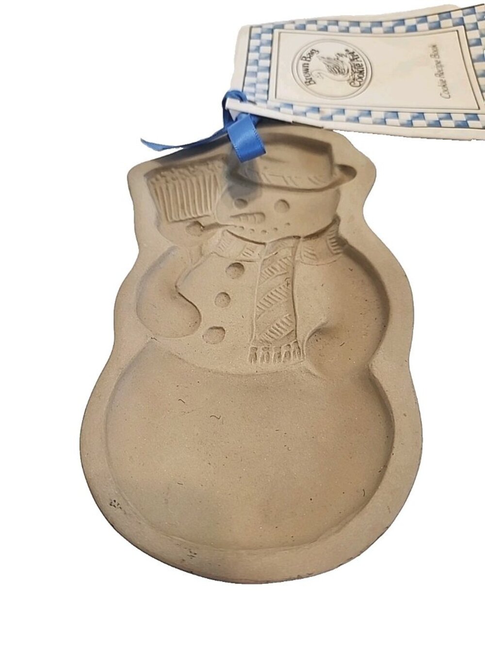 Snowman Brown Bag Cookie Art Cookie Mold With Recipe Book Cookie Mold 1989